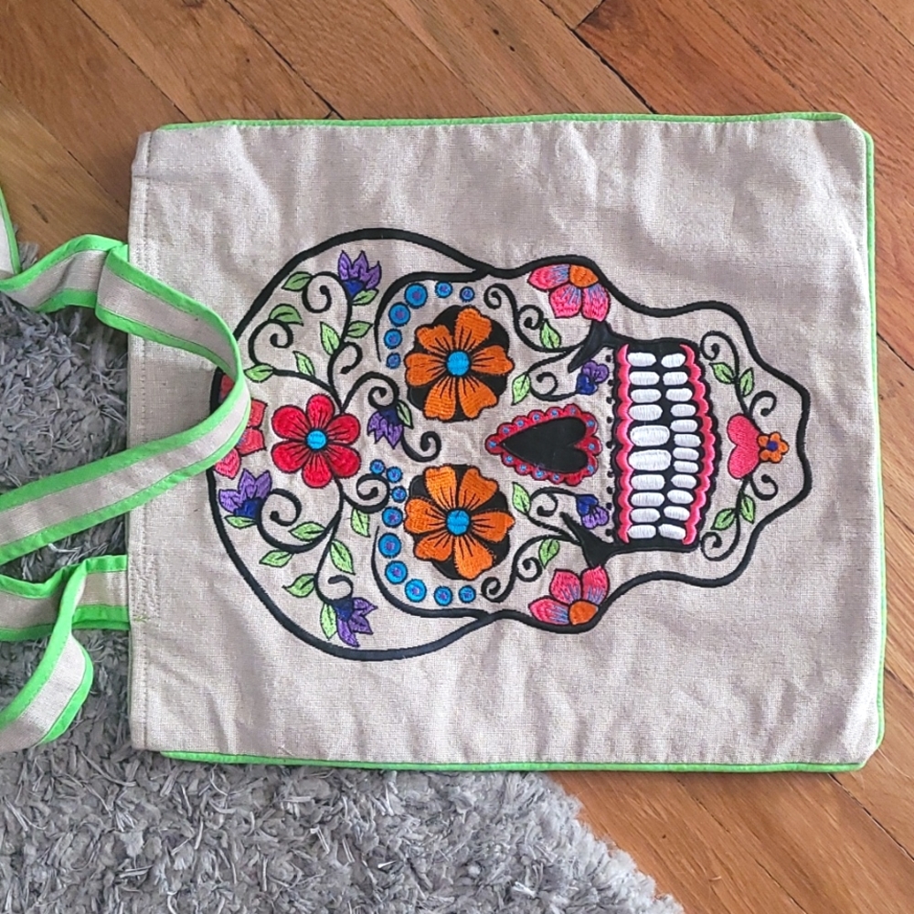 Day of the Dead color tote